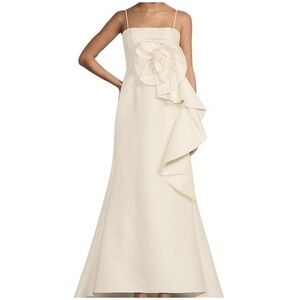 Muse By Marchesa Milado 3D Rosette White Gown Wedding Dress Sz 6 NWT